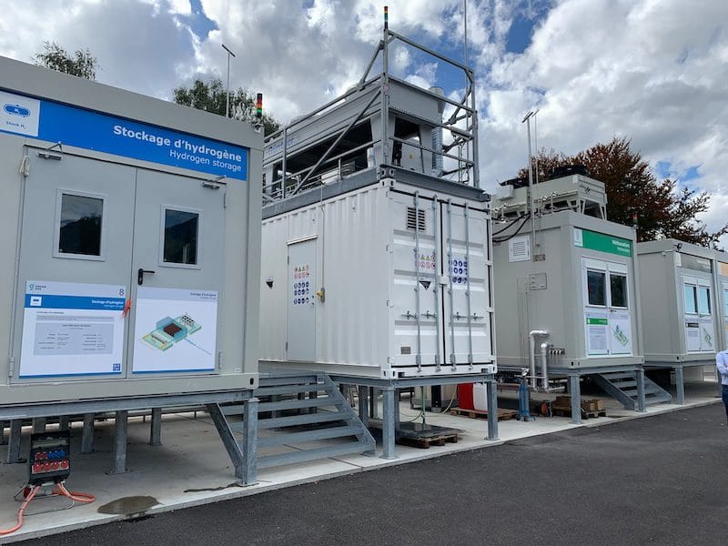 GRZ's UPSOM reactor and DASH storage together with an electrolyzer in the Greengas project in Aigle producing renewable natural gas