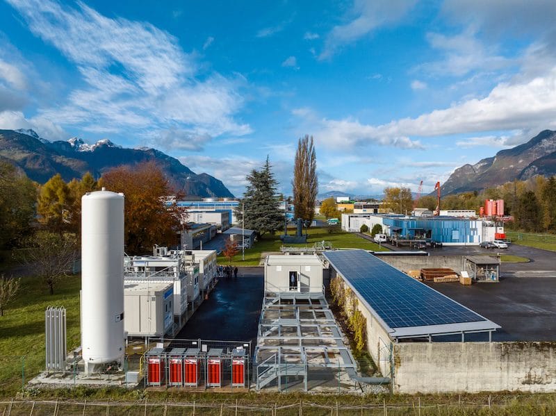 GreenGas plant in Aigle with GRZ's UPSOM methanation reactor. It works on another carbon dioxide source than raw biogas.